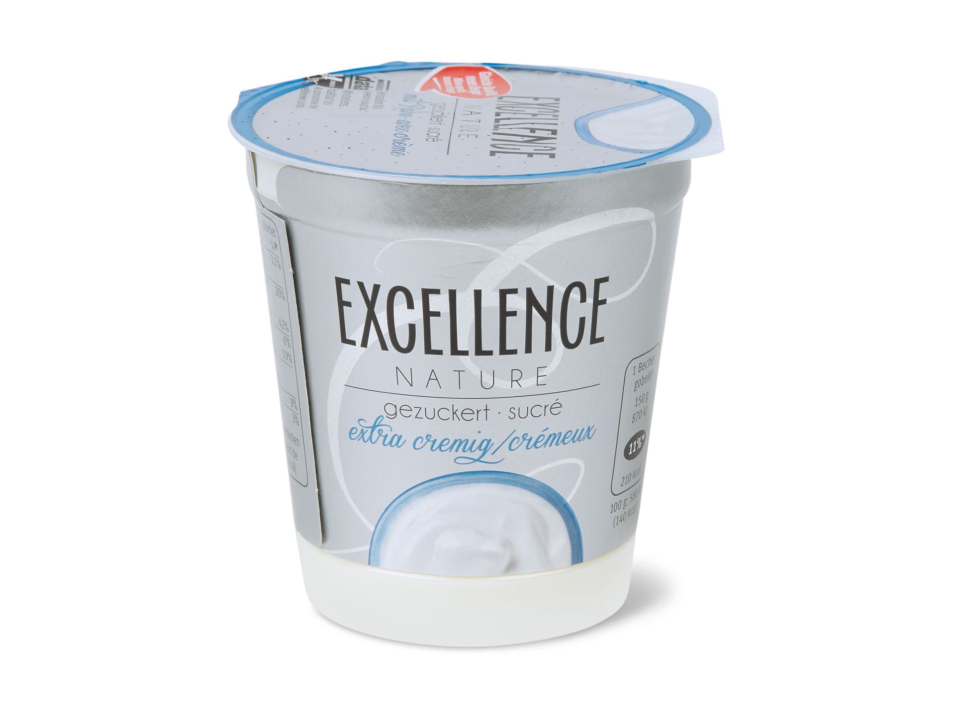 Buy Excellence · yogurt with cream · Nature sweetened • Migros