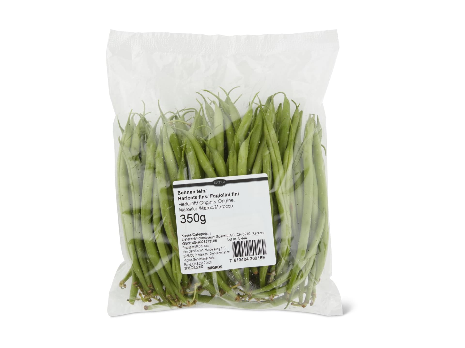 Kaufen Extra · Bohnen · extra fein • Migros