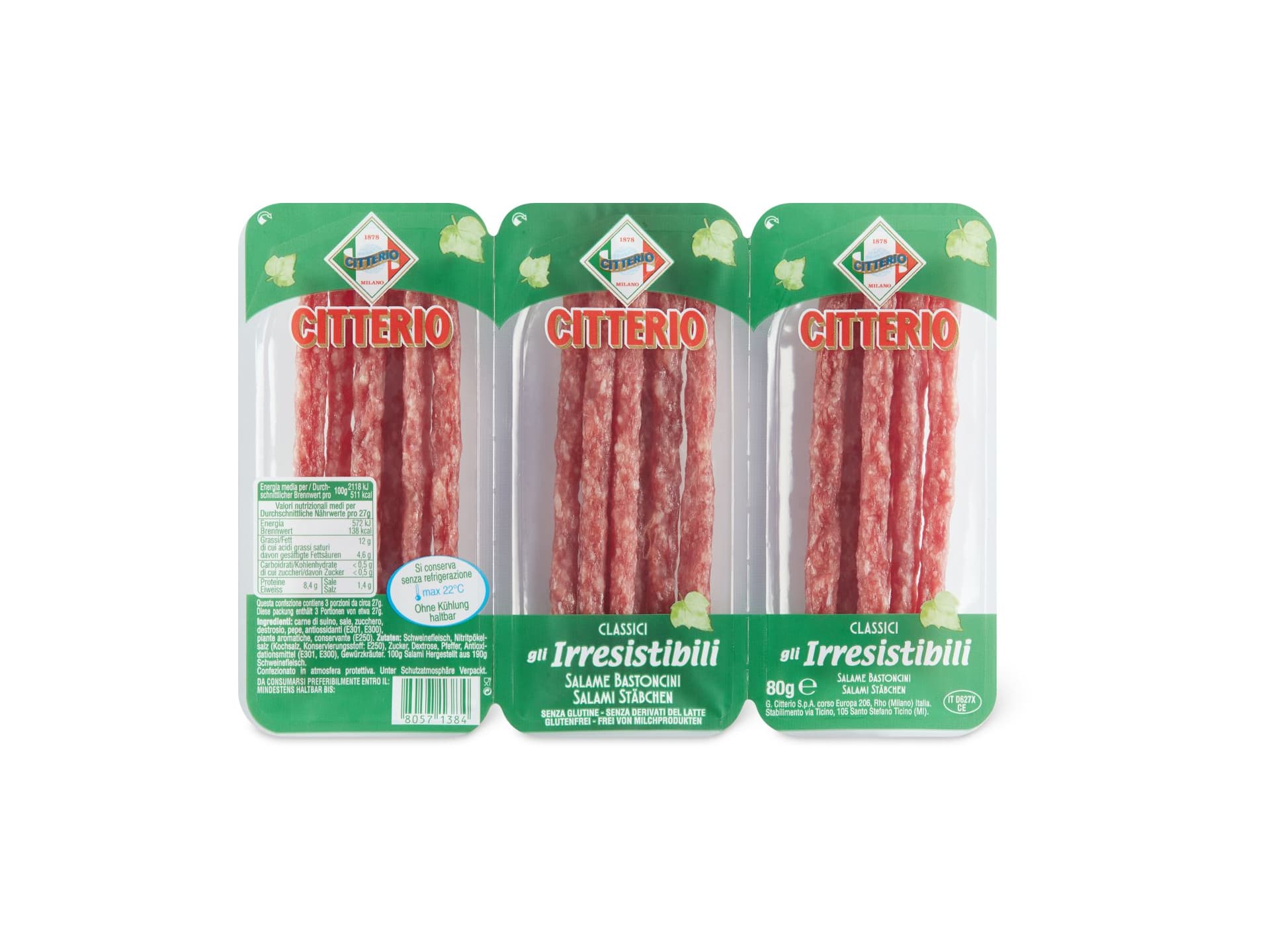 Acquista Citterio Irresistibili · Bastoncini Di Salame · Classici • Migros