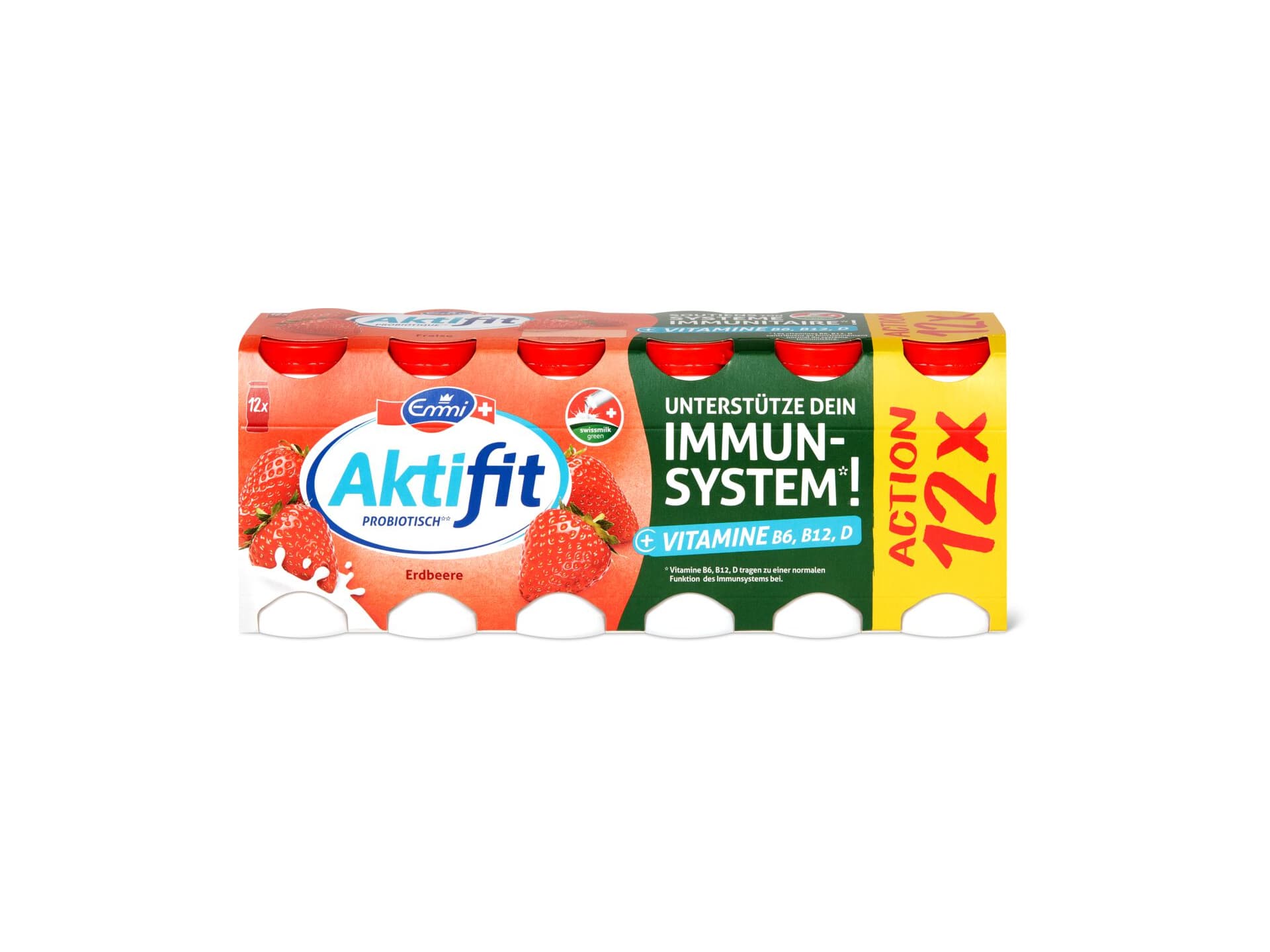 Kaufen Emmi Aktifit · Probiotischer Joghurtdrink · Erdbeere • Migros