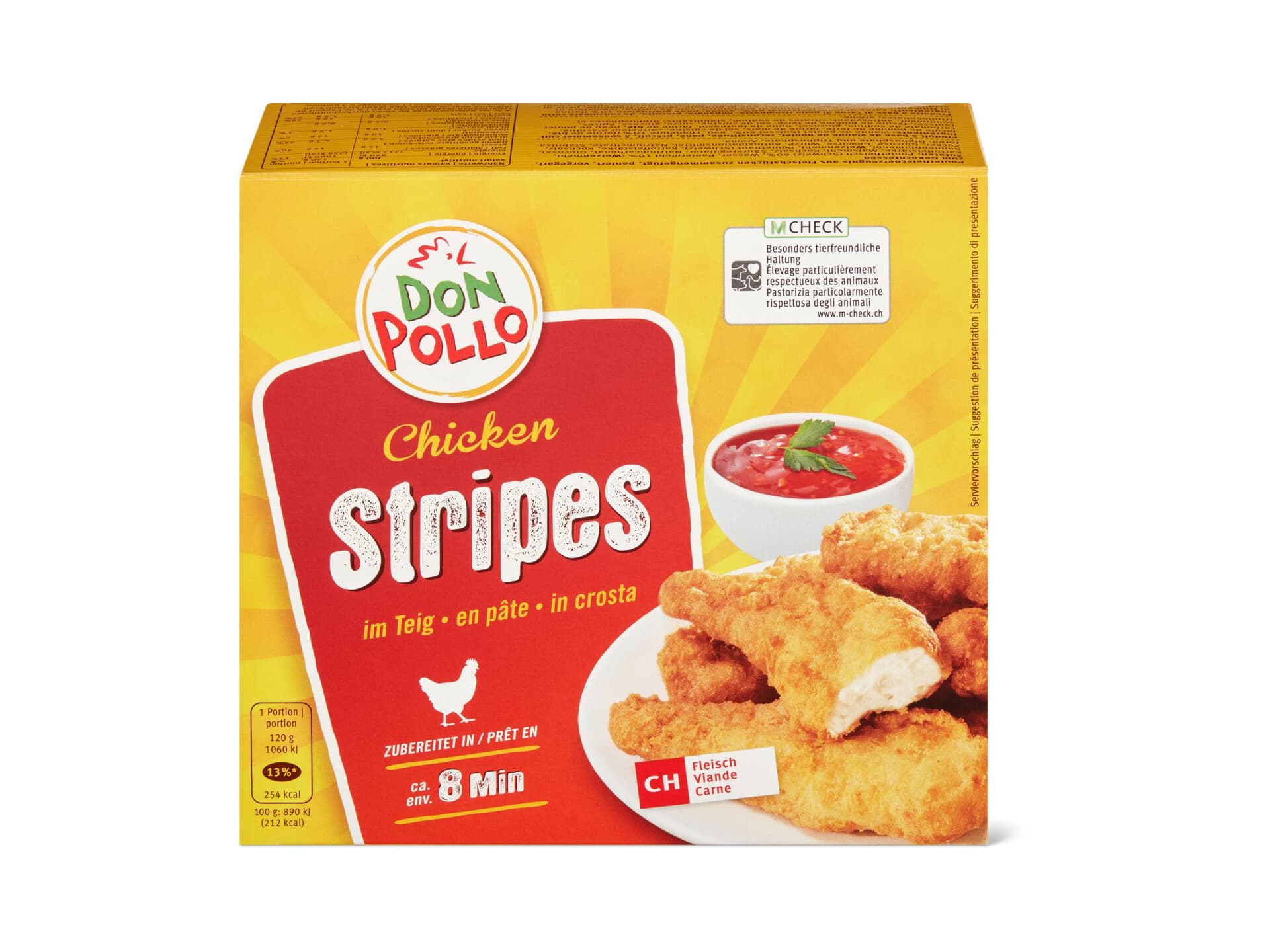 Don Pollo · Poulet Stripes · im Teig • Migros