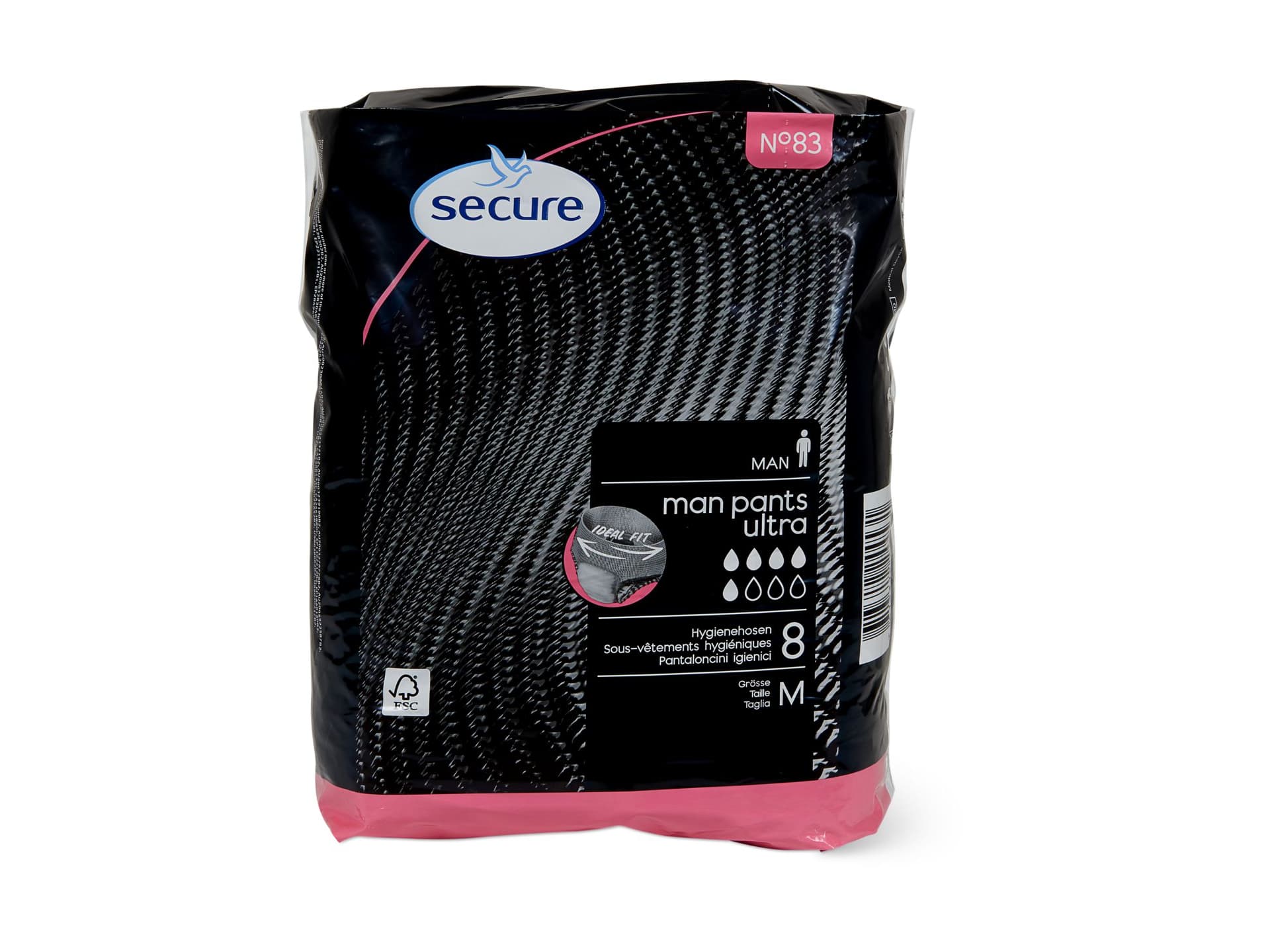 Secure N° 83 · Hygienic underwear · Man Pants Ultra Size M • Migros