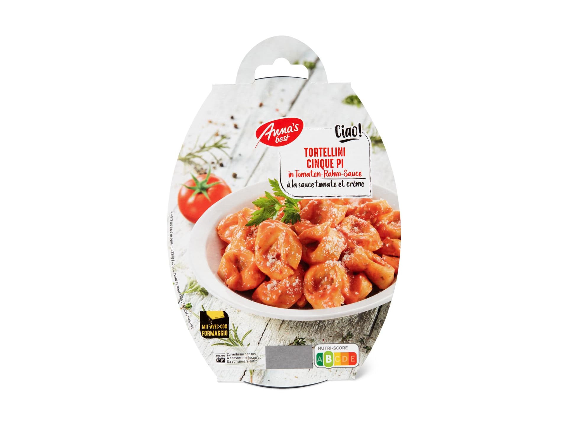 Anna's Best · Tortellini · with tomato sauce and cream (Cinque Pi) • Migros