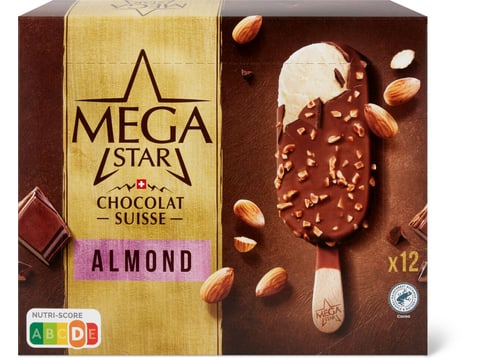 MegaStar · Crème glacée · amandes