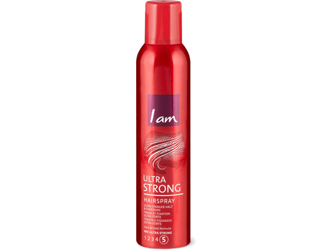 Buy I am · Hair spray · Ultra Strong • Migros
