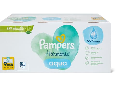 Acheter Pampers Harmonie · Lingettes humides pour bébé · Aqua en ligne