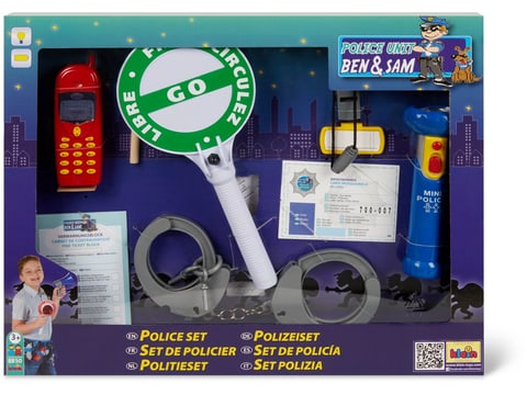 9pcs Kinder Polizei Rollenspiel Set aus Plastik 