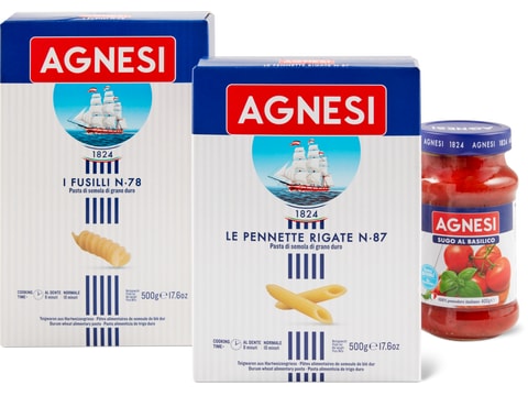 Toutes les pâtes alimentaires et les sauces, Agnesi