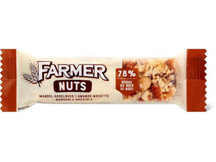 Kaufen Farmer Nuts · Riegel mit Mandeln und Haselnüssen • Migros