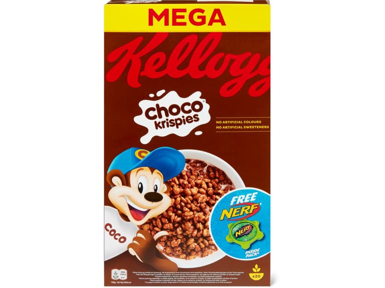 Kellogg's Choco Krispies · Knusprige geröstetem Reis mit Schokolade