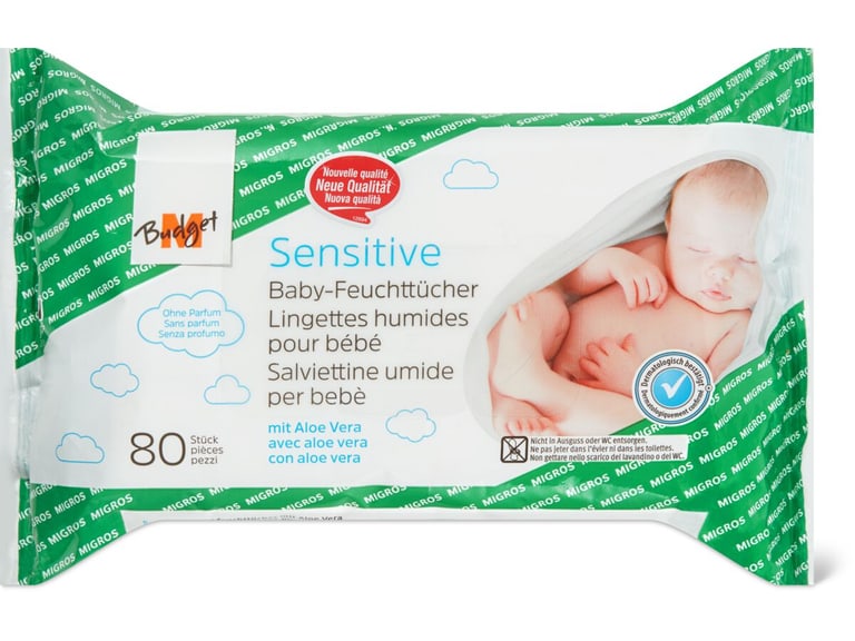 Buy MBudget · Wet wipes for babies · Sensitive With aloe vera