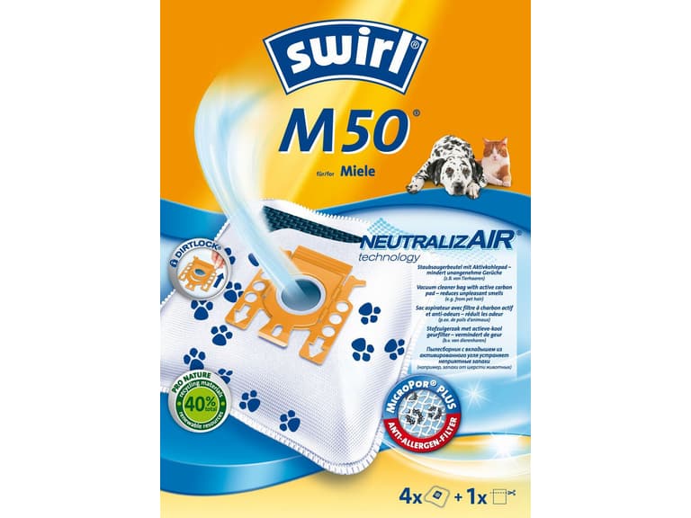 Swirl M50 Preisvergleich Swirl 3 Pakete Staubsaugerbeutel M50 / M 50 MicroPor Plus AirSpace Für Miele Staubsauger Typ: M Miele S8340 Staubsauger