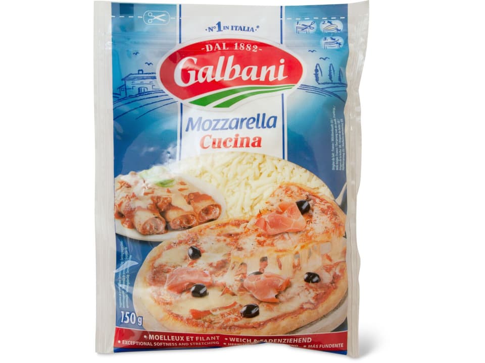 Buy Galbani · Mozzarella grated · Cucina • Migros