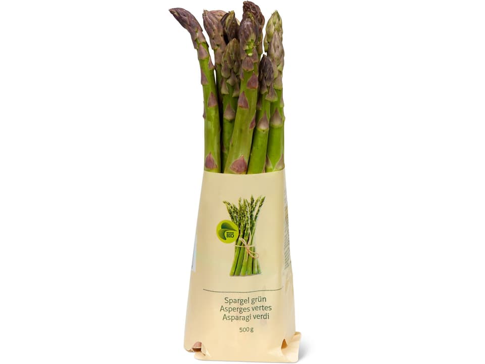 Migros Bio · Spargeln · grün