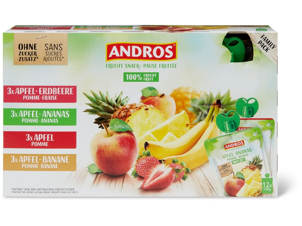 Achat Andros · Compote en gourde · assortis • Migros