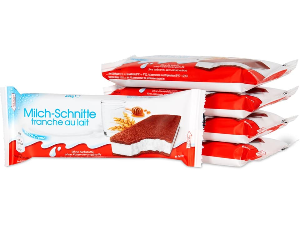 Achat Kinder · Tranche au lait • Migros