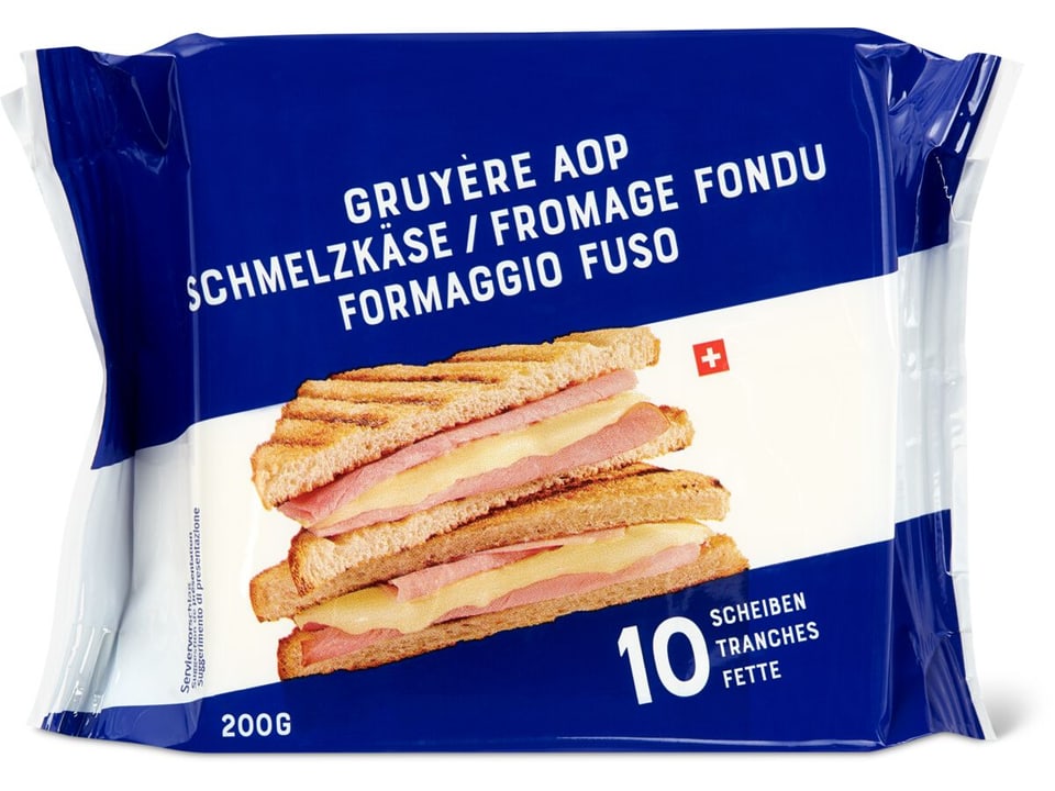 Achat Gruyère · Fromage Fondu · 10 Tranches • Migros 
