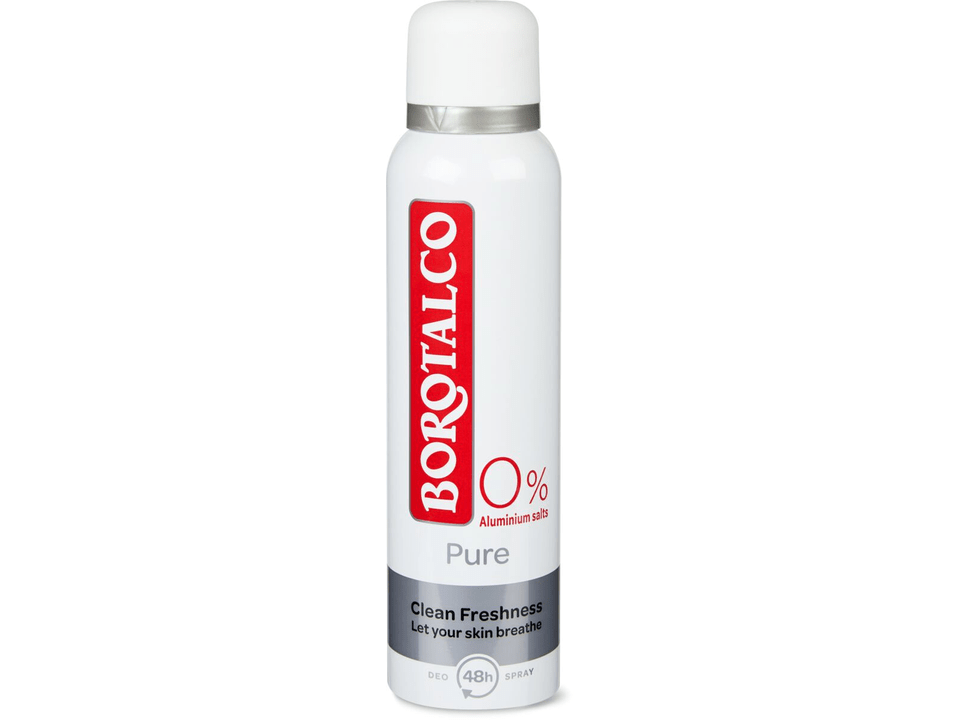 Achat Borotalco Pure · Déodorant Spray · Sans sels d’aluminium • Migros