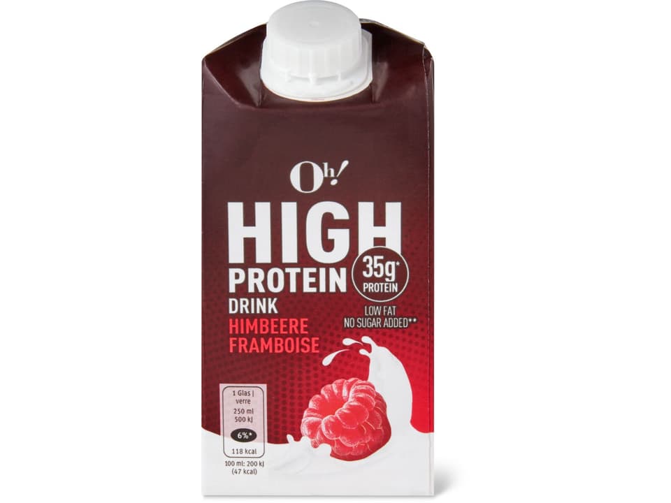 Kaufen Oh · High Protein Drink · Himbeere Laktosefrei • Migros