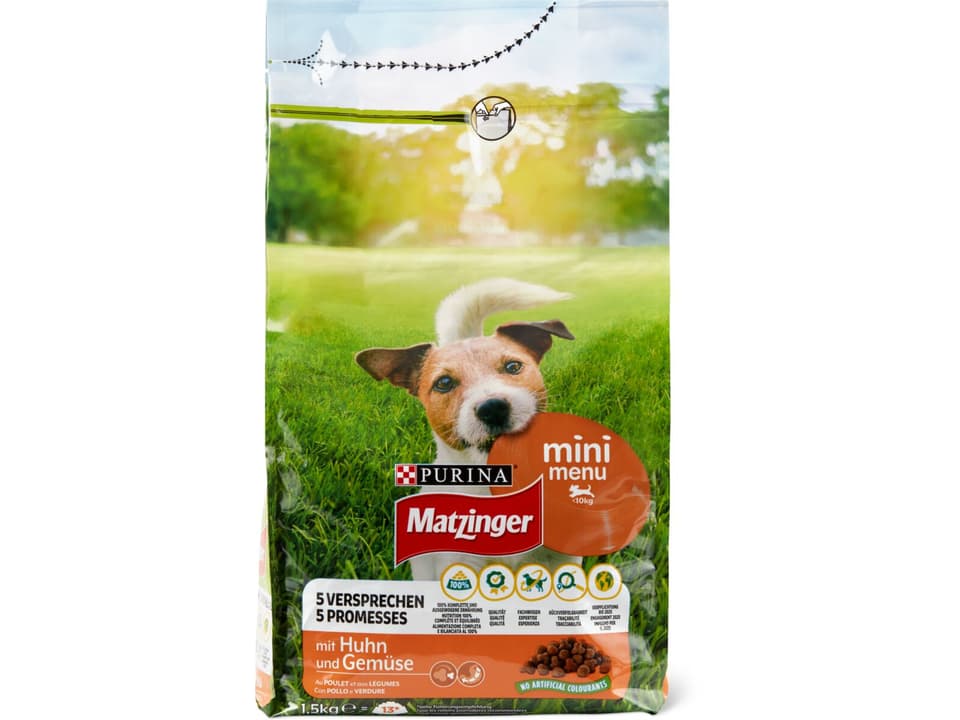 Kaufen Matzinger Purina · Trockenfutter für Hunde · Mini Menu Mit Huhn und Gemüsezugabe • Migros