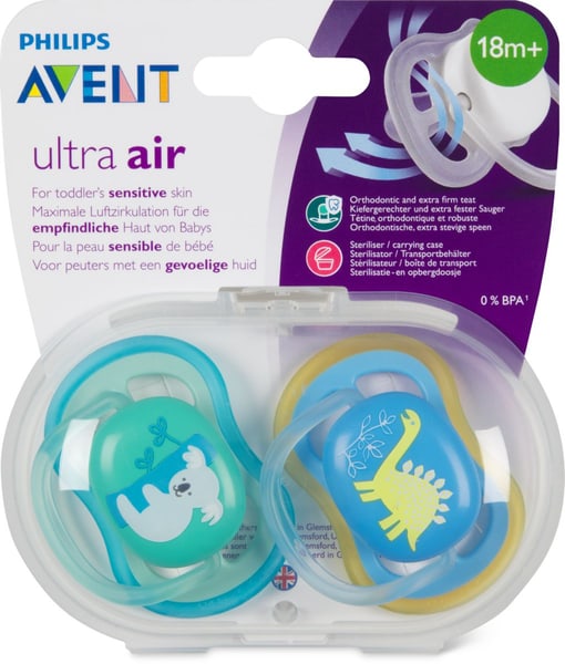 Dr Brown'S Prevenire Succhietti - Volti Animali, Blu, 6-18 Mesi
