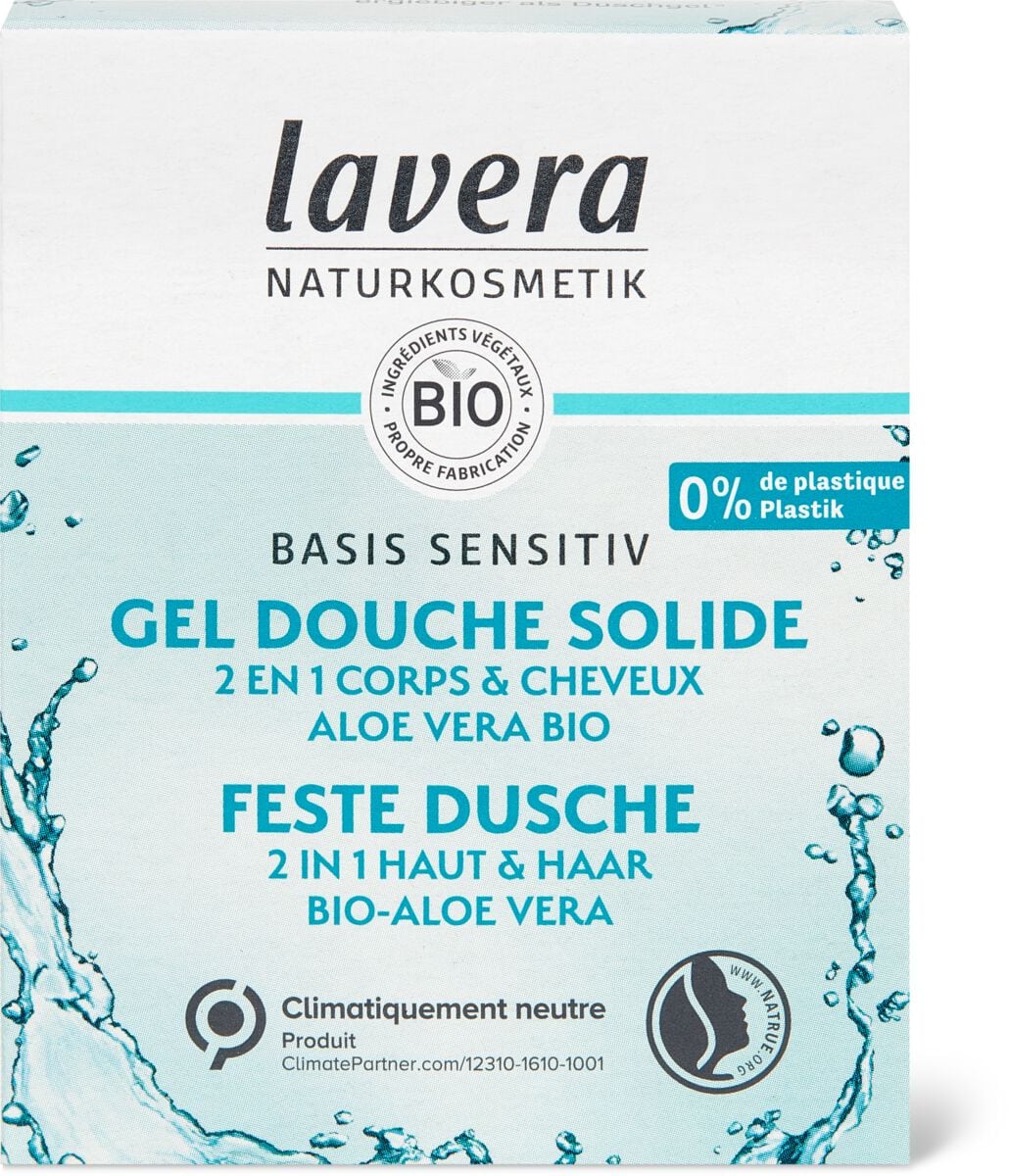 Lavera Basis Sensitiv feste Dusche 2in1 Haut & Haar | Migros Migipedia