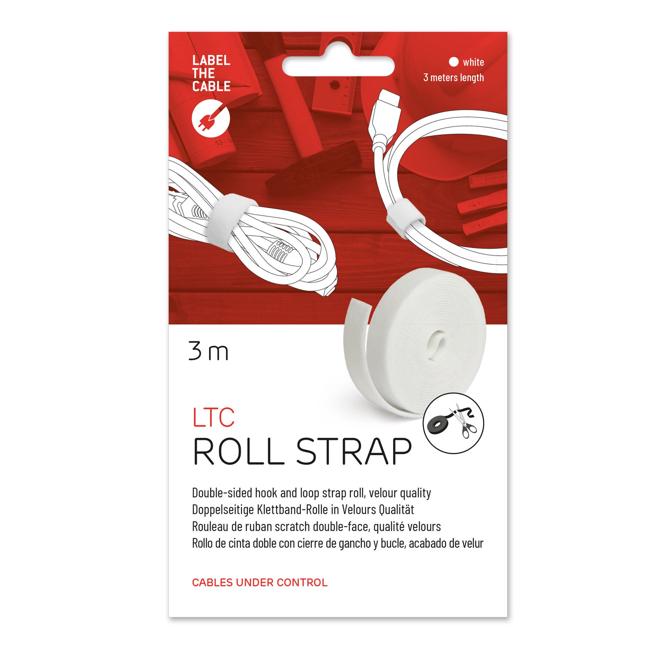 Label the cable Rouleau de ruban scratch Attache câbles - acheter