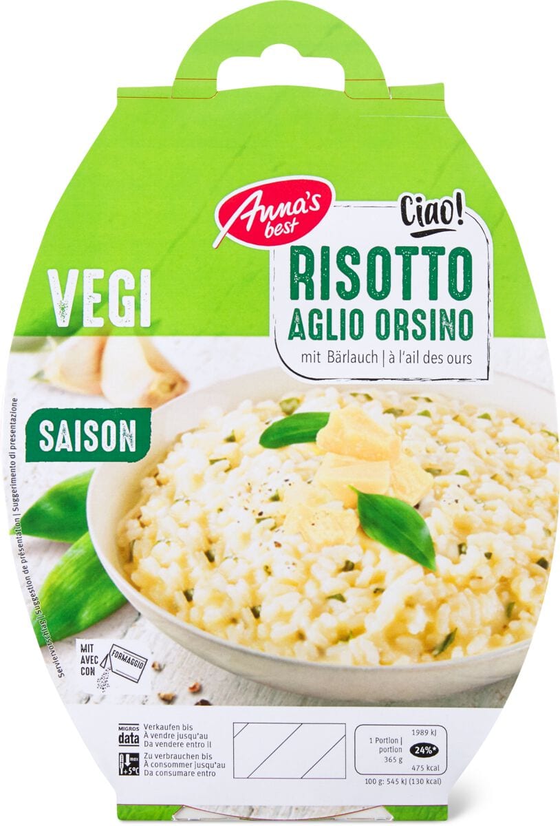 Anna S Best Vegi Risotto Ail Des Ours Migros