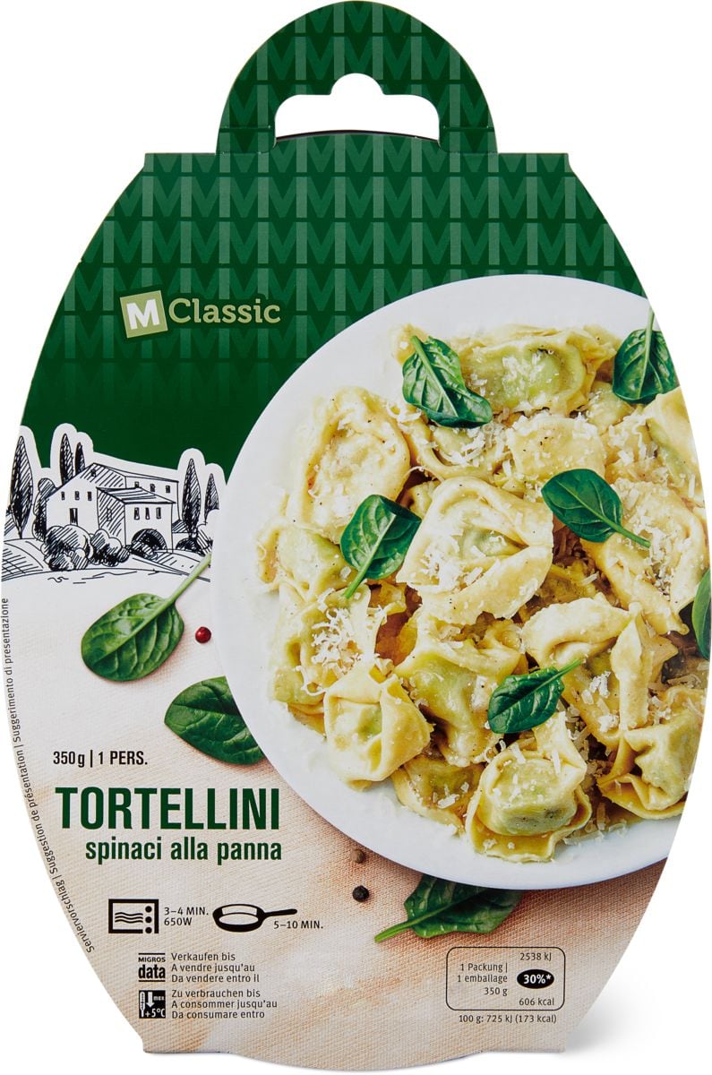 M Classic Tortellini Spinaci Alla Panna Migros