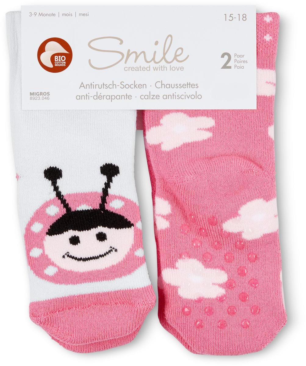 Smile Chaussettes Pour Bebe Fille Lot De 2 Migros