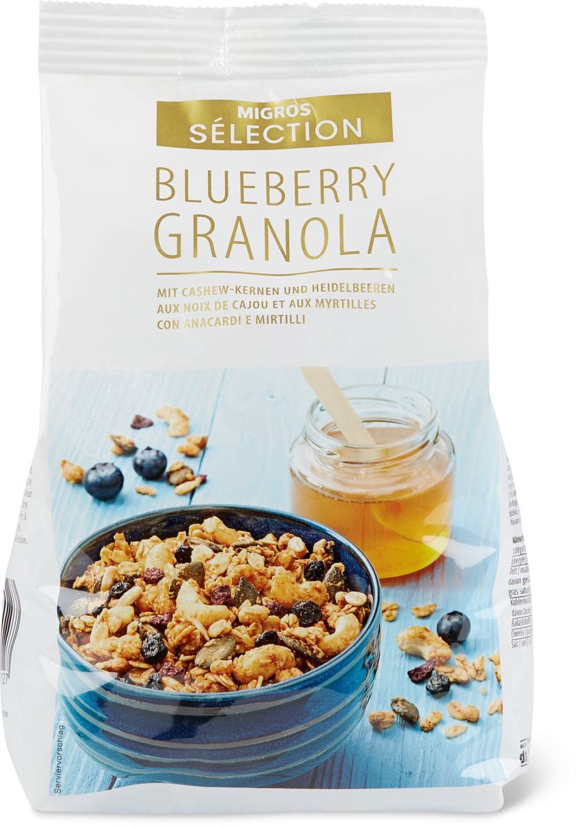 Sélection Blueberry Granola Migros Migipedia