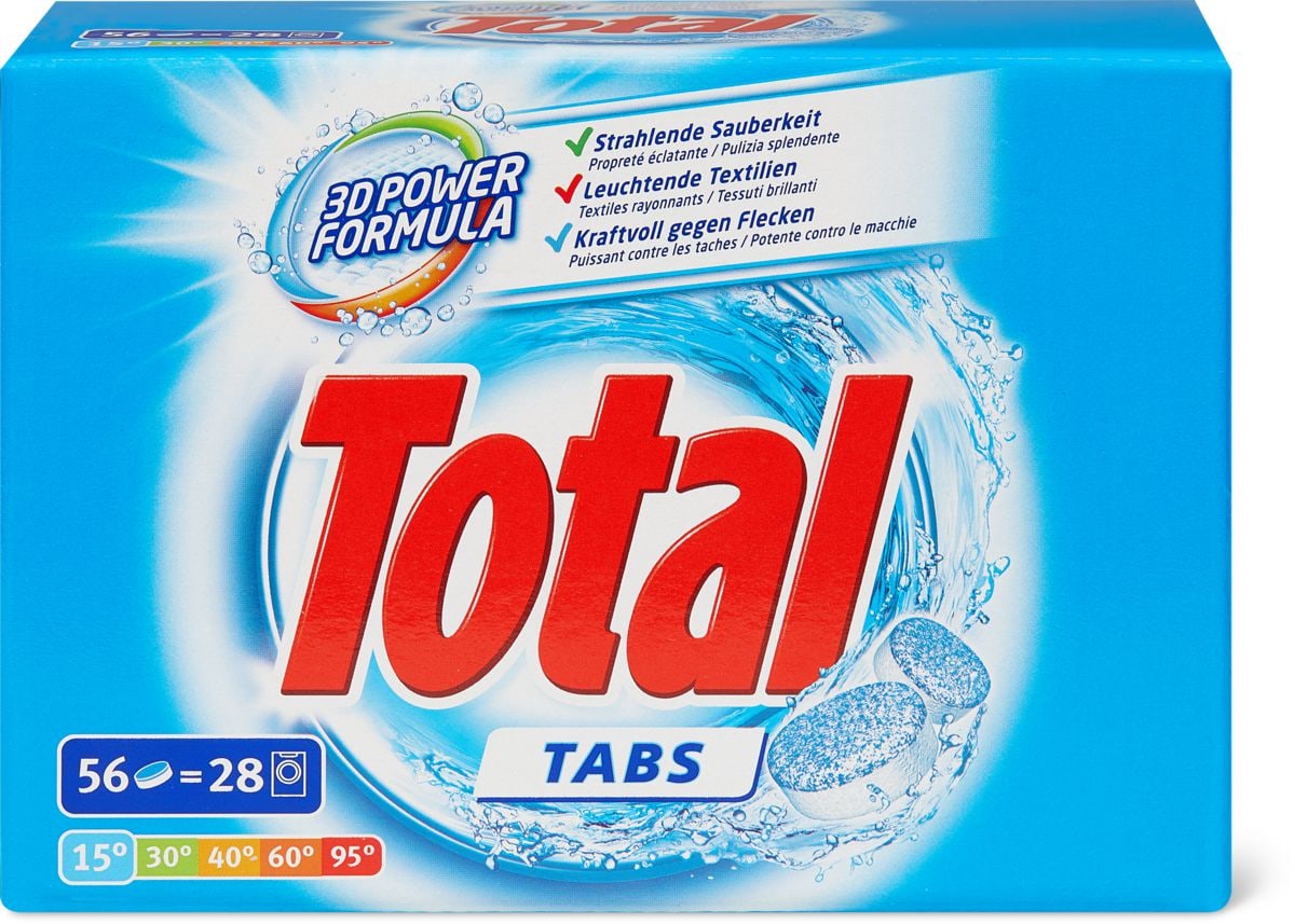 Total Waschmittel Tabs White 56 Stk.