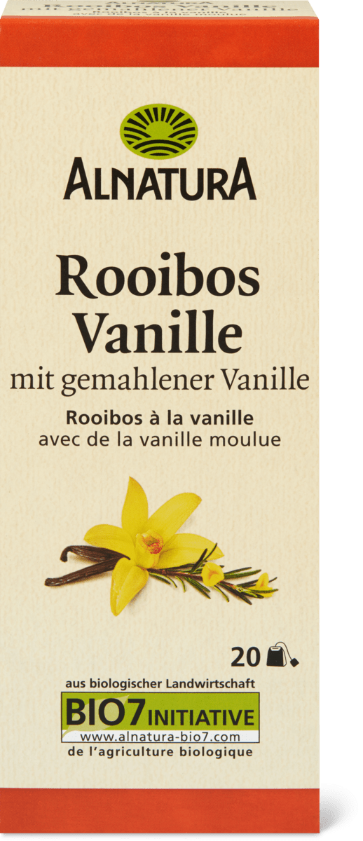 Alnatura Infusion de Rooibos avec de la Vraie Vanille Bio - 20 Sachets