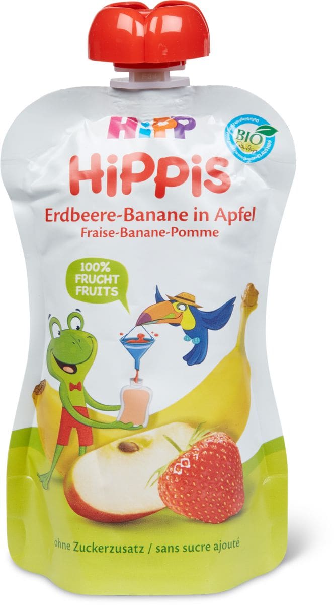 HiPP Quetschbeutel Apfel Erdbeer Ban.