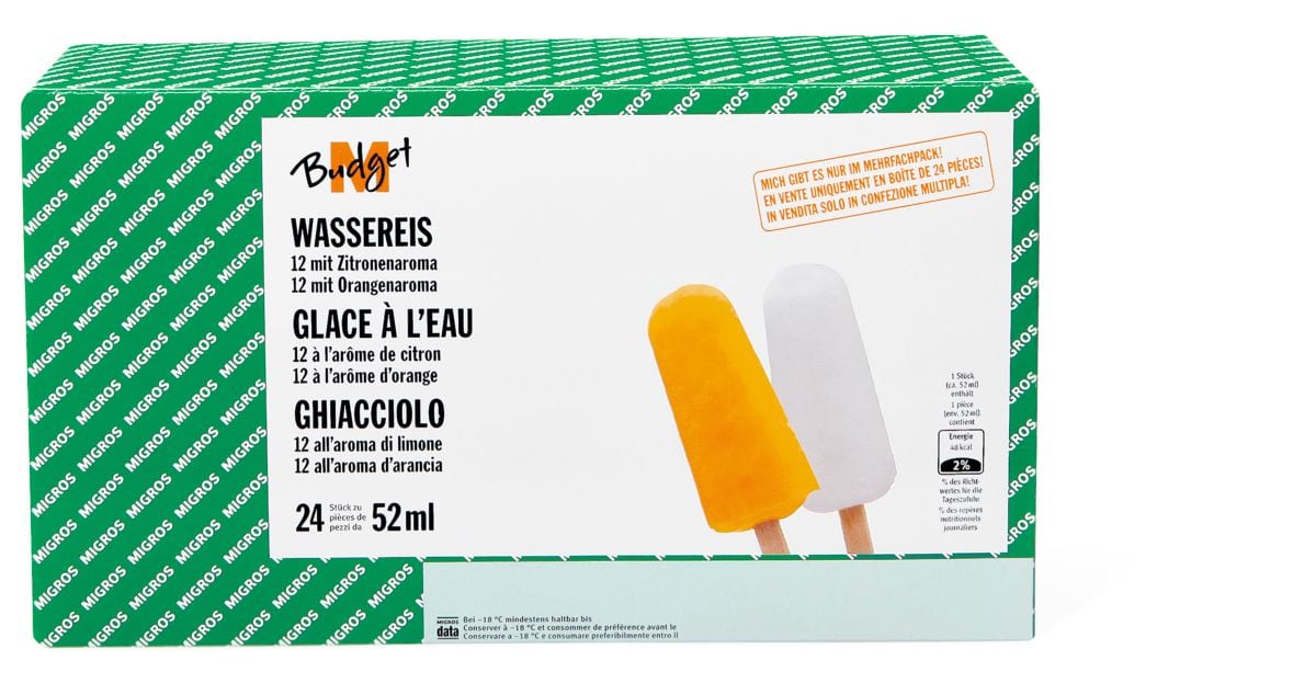 MBudget Glace l'eau Citron & orange Migros