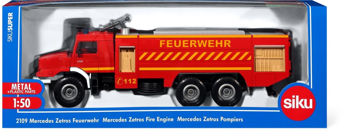 Siku Mercedes Zetros Feuerwehr 1:50 Modellfahrzeug