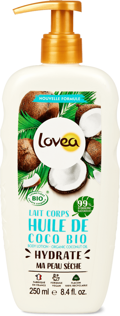 Lovea Lait Corps Huile de Coco Bio - 250ml