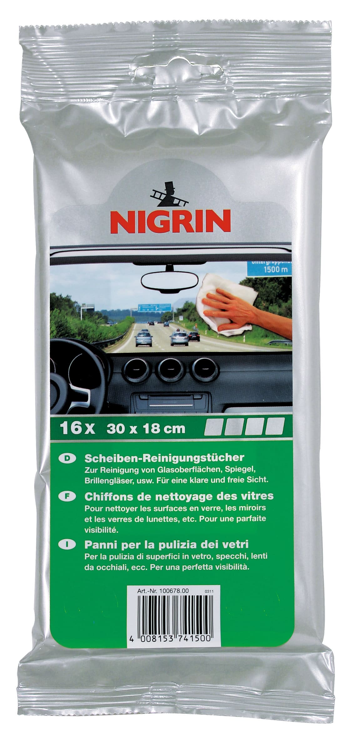 Nigrin Lingettes nettoyantes pour vitres Produits d'entretien