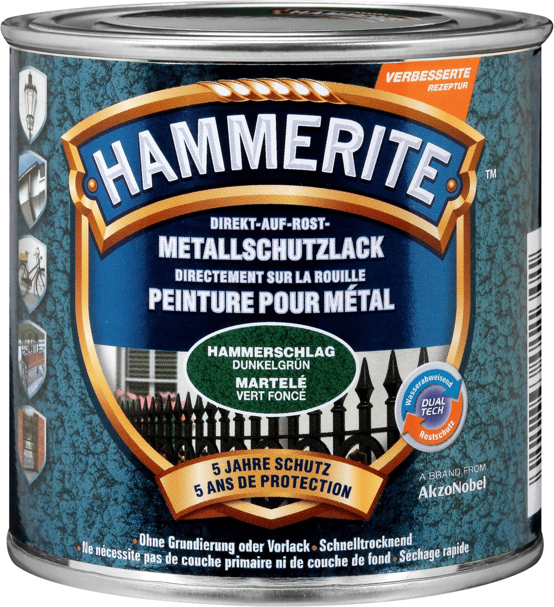 Peinture antirouille & peinture métal HAMMERITE gris anthracite