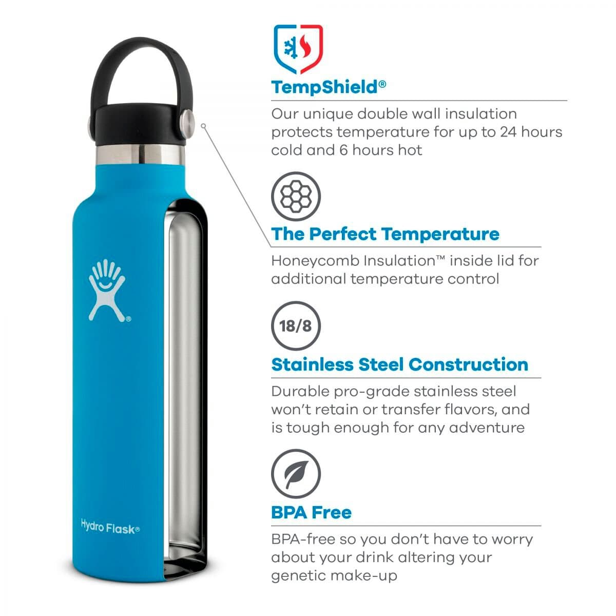 Hydro Flask Standard Mouth 21 oz Borraccia termico