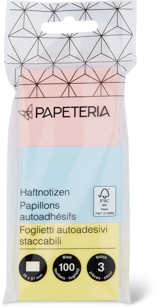 Papeteria Haftnotizen 3.5 X 5.1 Cm Fsc® | Migros