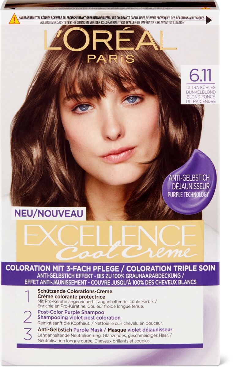 L'Oréal Excellence Cool Creme 6.11 Dunkelblond