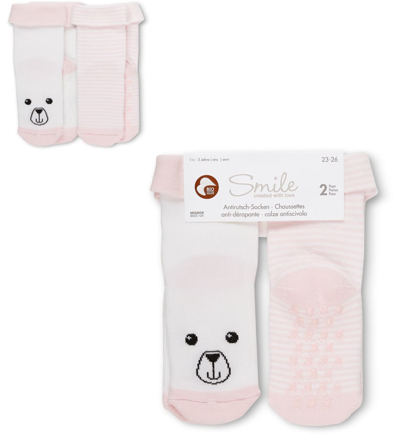 Smile Chaussettes Pour Bebe Fille Lot De 2 Migros