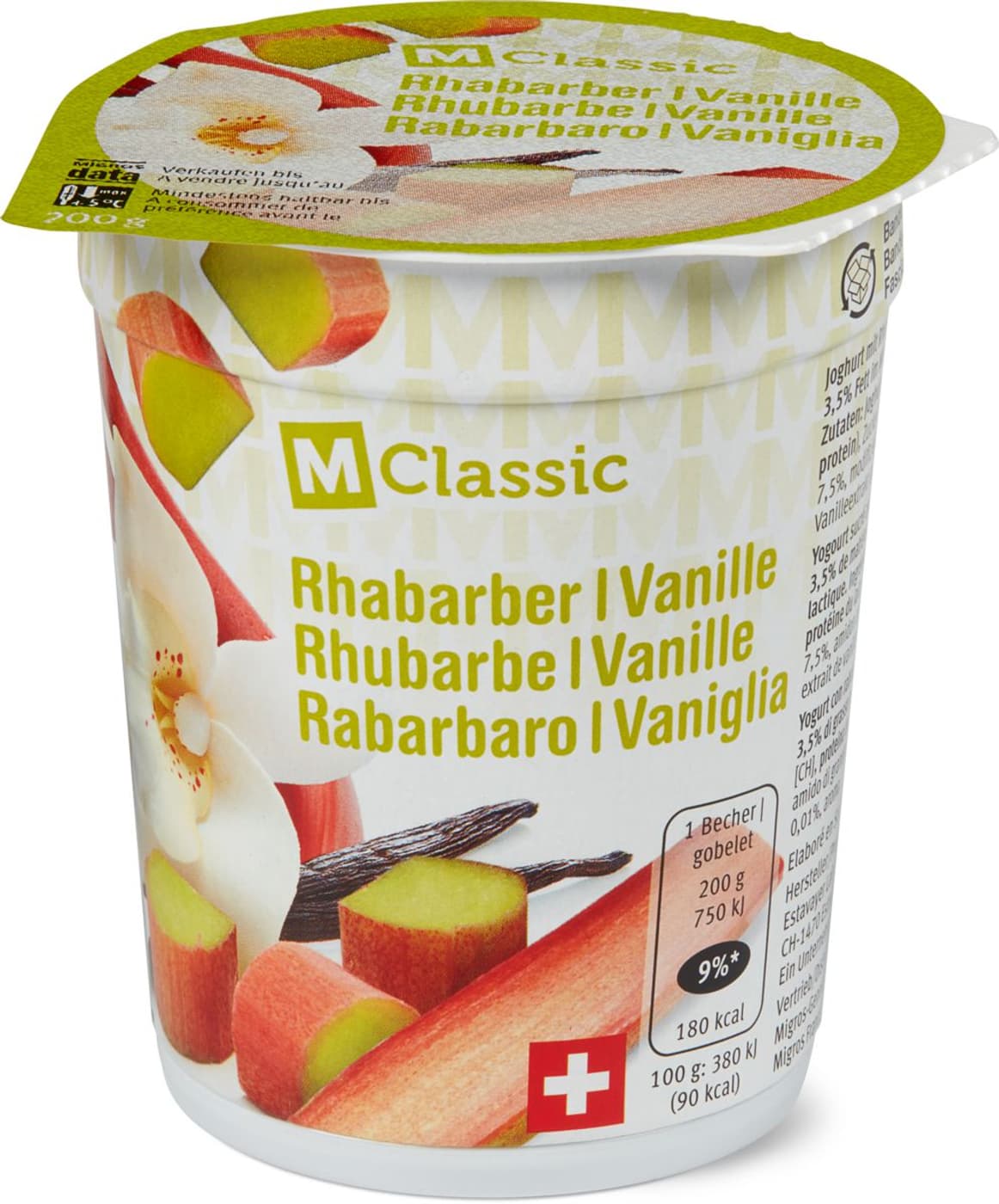 M Classic Joghurt Rhabarber Vanille Migros