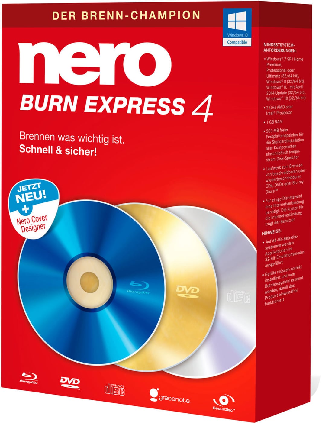 nero burn express 4 instructions