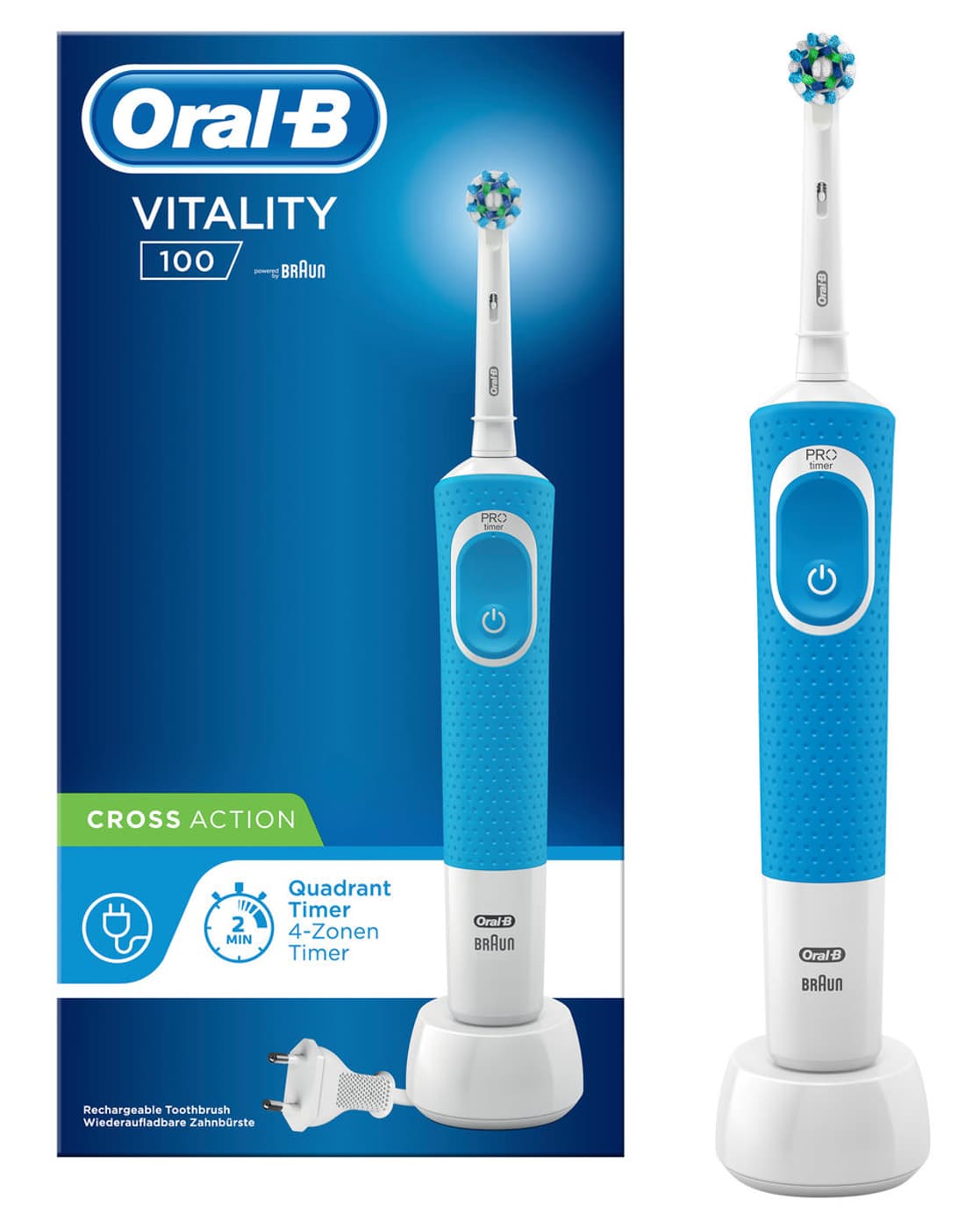 oral b vitality 100 how to use