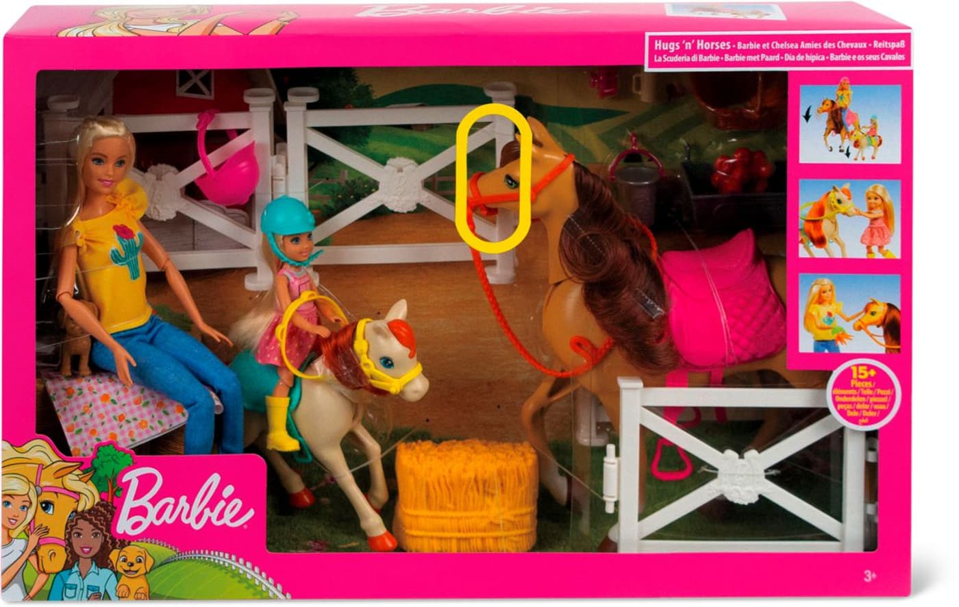 Reitspass mit Barbie, Chelsea, Pferd und Pony Puppenset