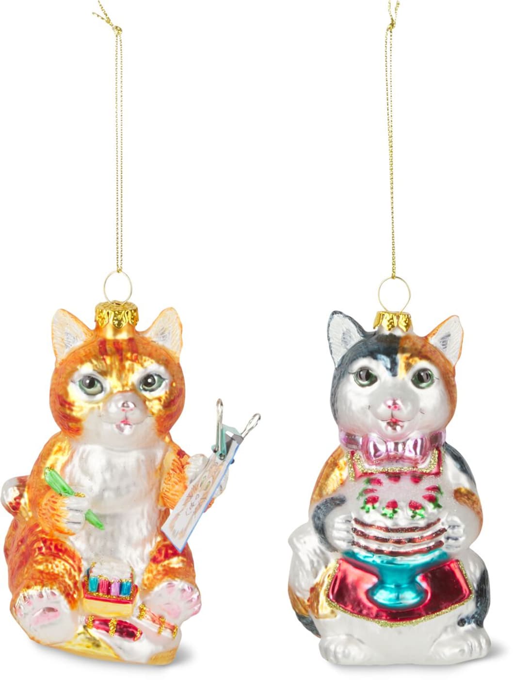 Noel By Ambiance Decoration En Verre A Suspendre Chat Migros
