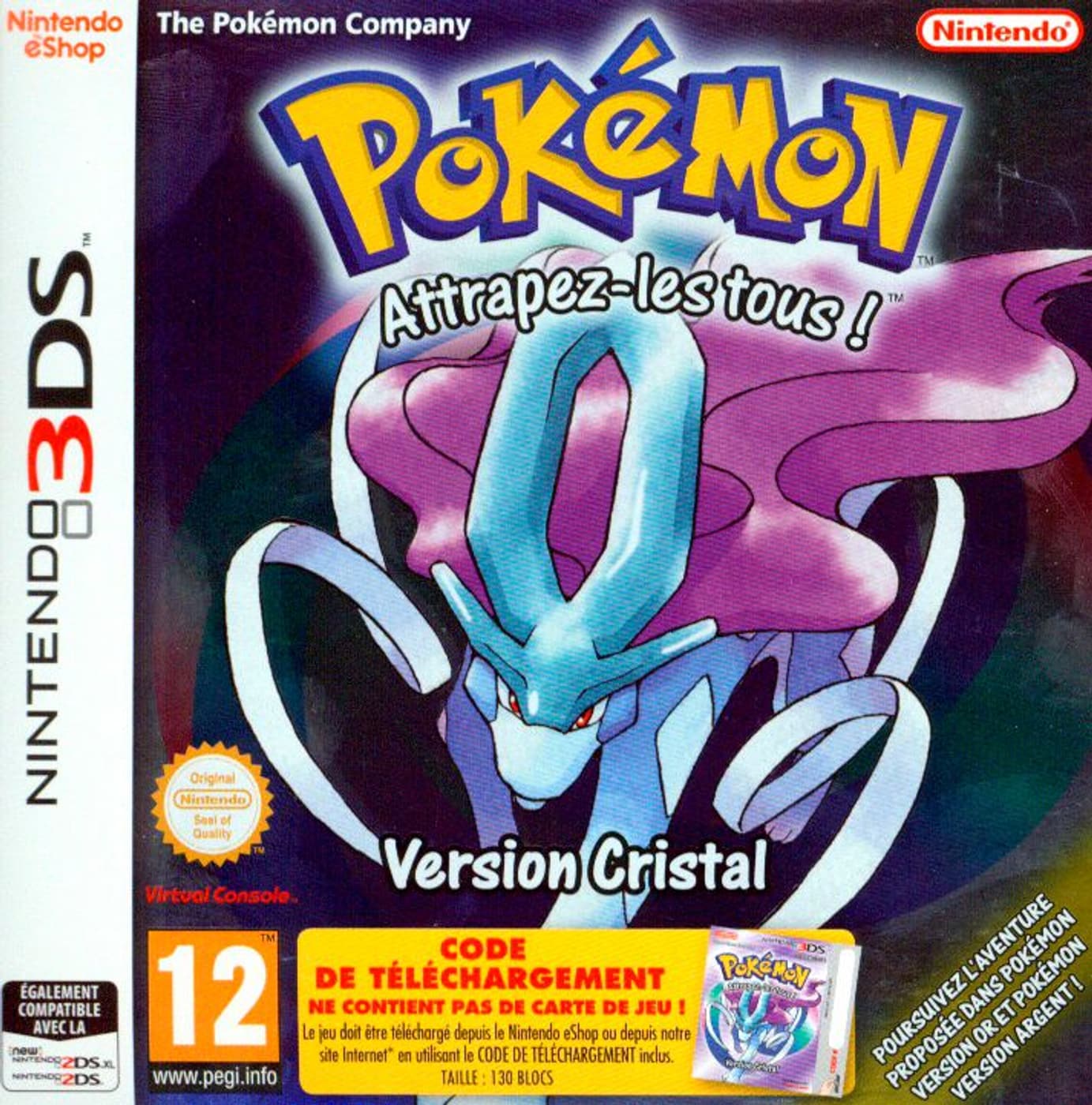 3ds Pokemon Cristal Code De Telechargement F Box Migros