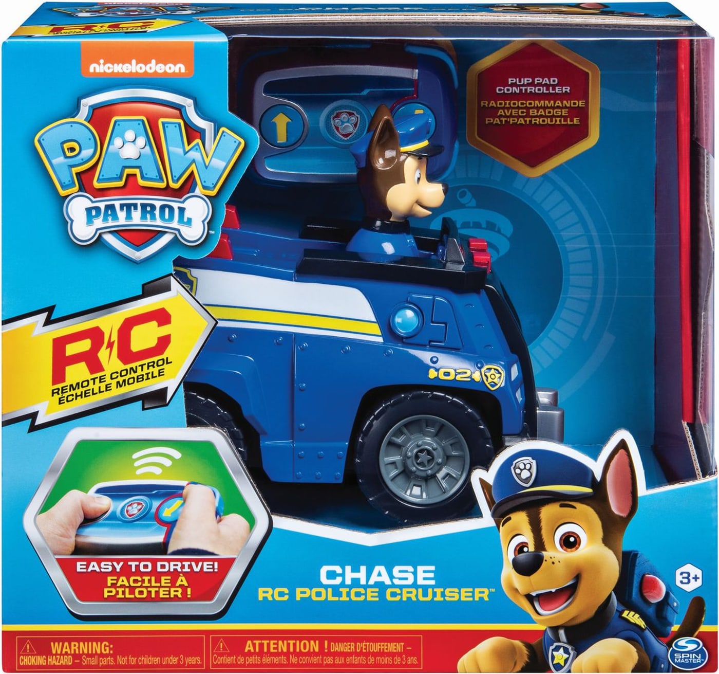 Spin Master Paw Patrol Rc Voiture Chase Jouets Telecommandes Migros